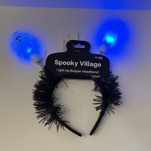 Spooky Village Blue and Black Light-Up Headband